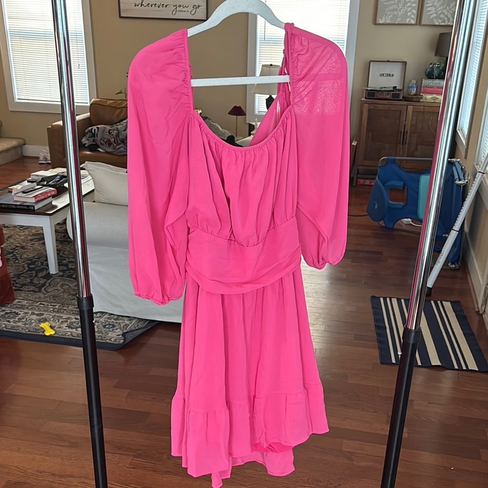 Elegant Pink Mini Dress